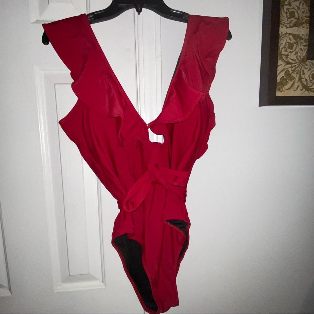 SPORLIKE‎ Womens One Piece Swimsuit With Belt NEW